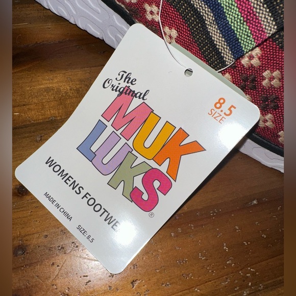 MUK LUKS SLIDE ON SHOES FOR WOMEN BLACK LEOPARD/GEOMETRIC PRINT BOARDWALK LOAFER - Picture 3 of 10